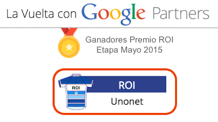 Agencia Partner de Google que ha conseguido el mejor ROI en campañas de Adwords en el mes de Mayo 2015 Agencia Marketing Online con mejor ROI en Adwords