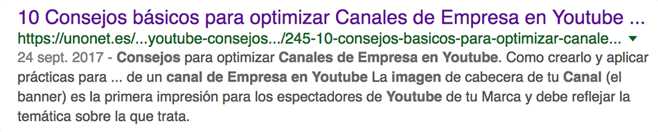 Resultado de búsqueda en Google con una descripción de casi 300 caracteres Ejemplo de descripción con cerca de 300 caracteres en una búsqueda en Google