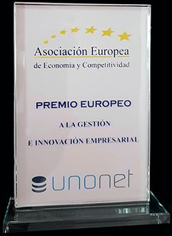 Premio a la Gestión e Innovación Empresarial concedido a Unonet